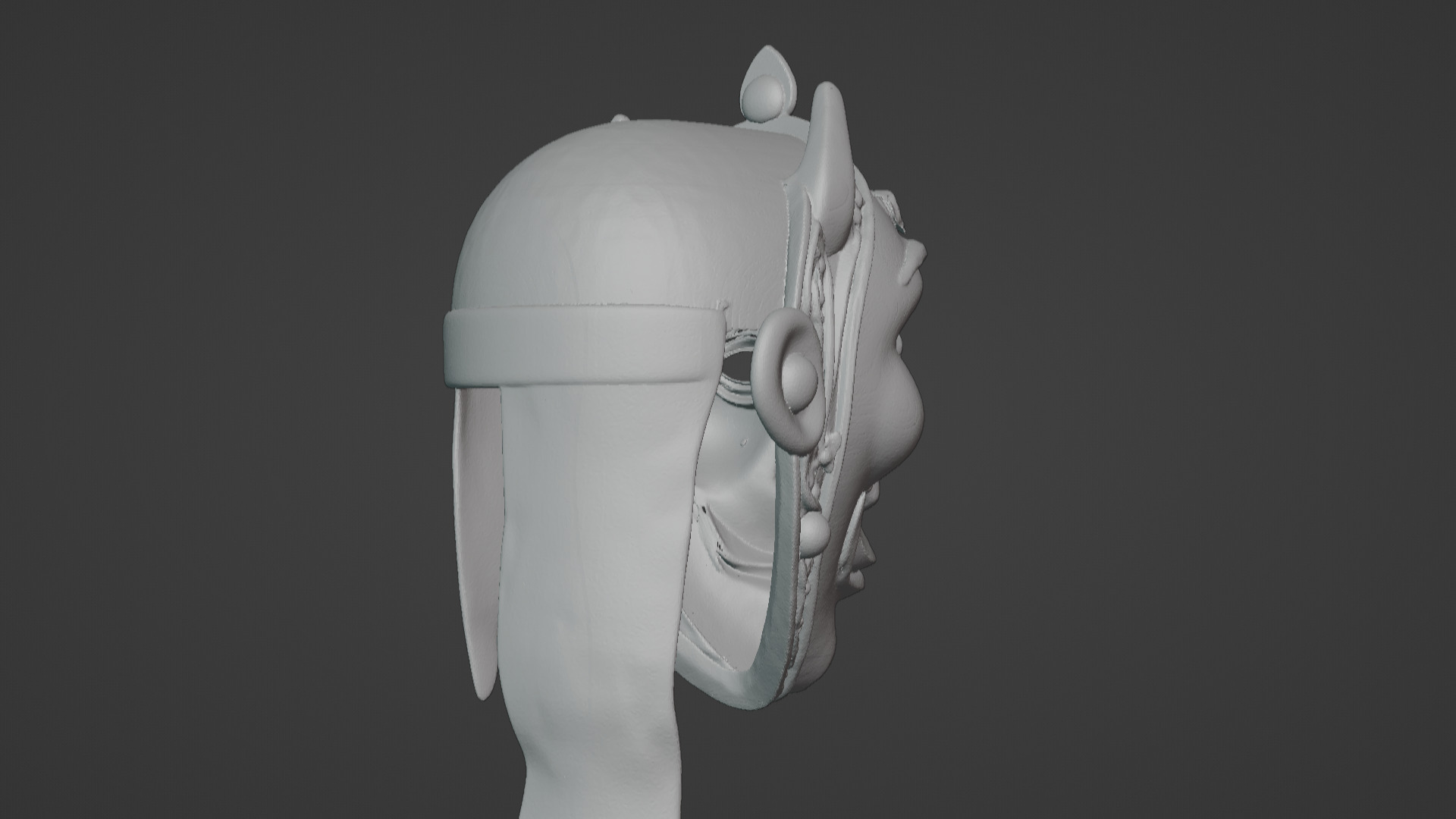 Ronin Spirit - Samurai Warrior Mask  3D Printable Model 3D print model_42