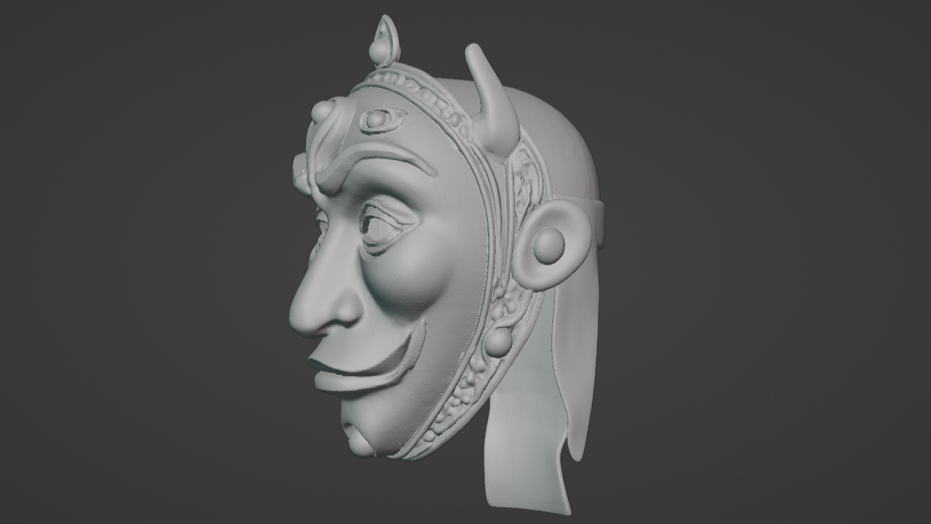Ronin Spirit - Samurai Warrior Mask  3D Printable Model 3D print model_84