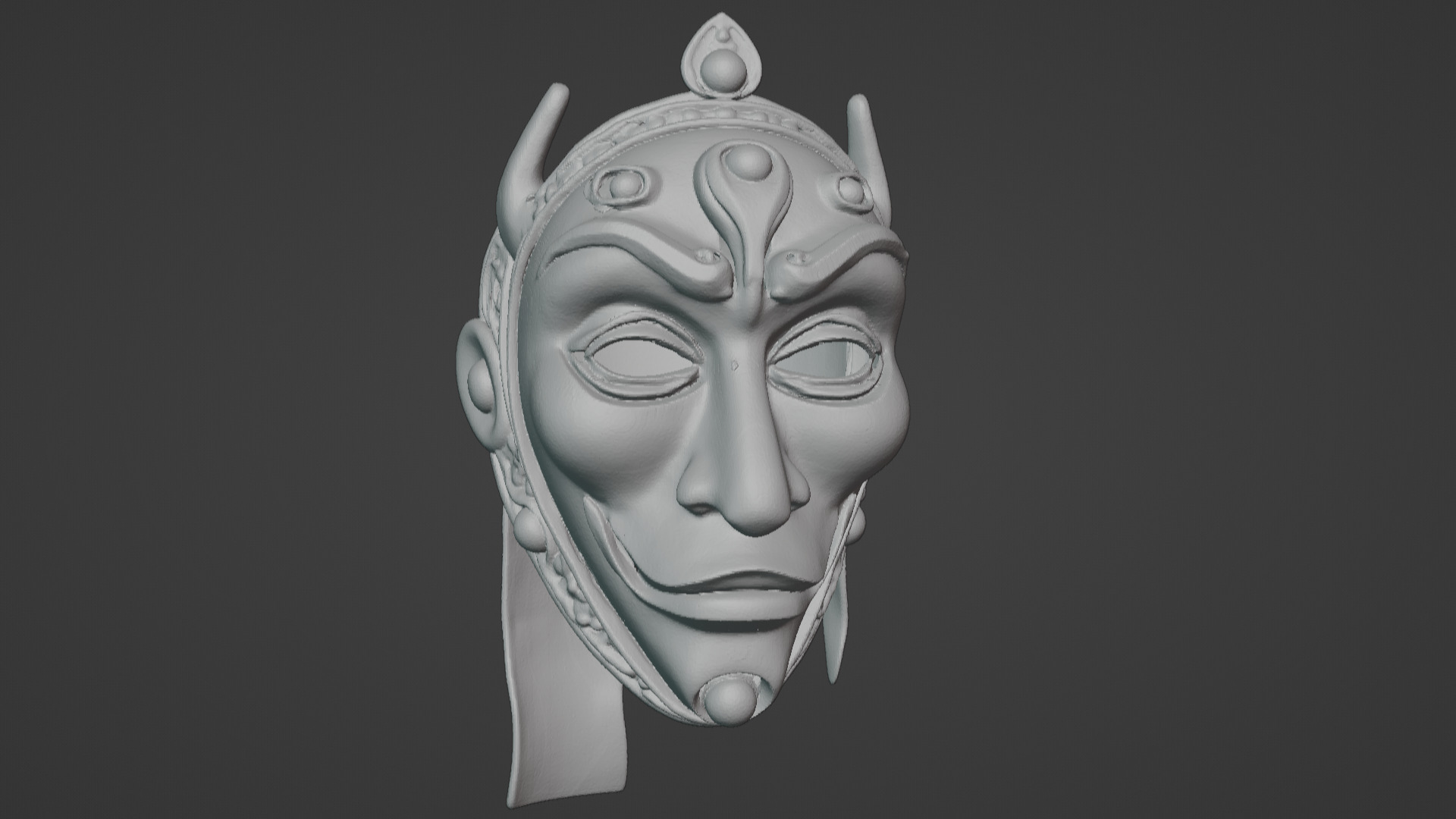Ronin Spirit - Samurai Warrior Mask  3D Printable Model 3D print model_3