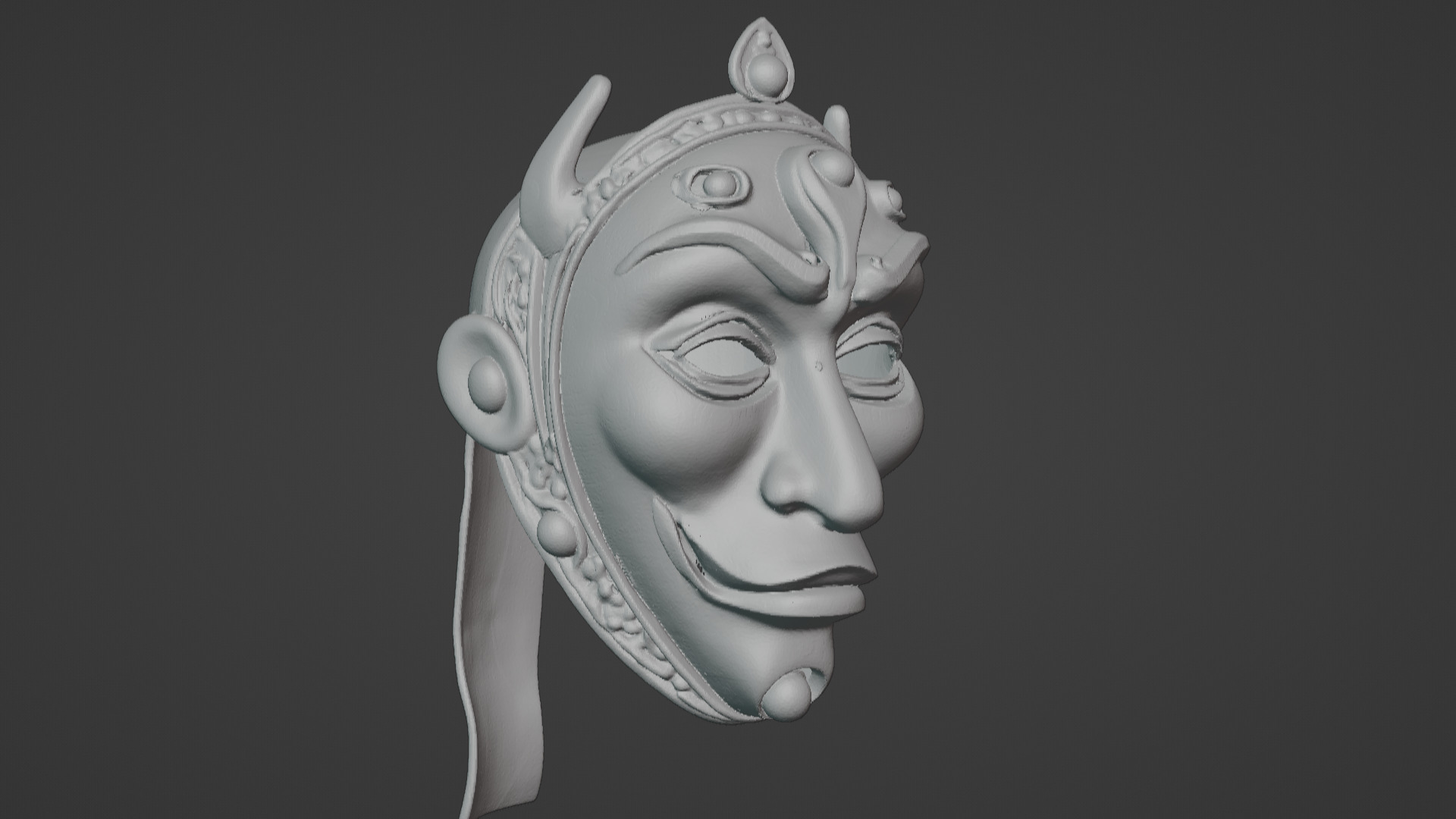Ronin Spirit - Samurai Warrior Mask  3D Printable Model 3D print model_17