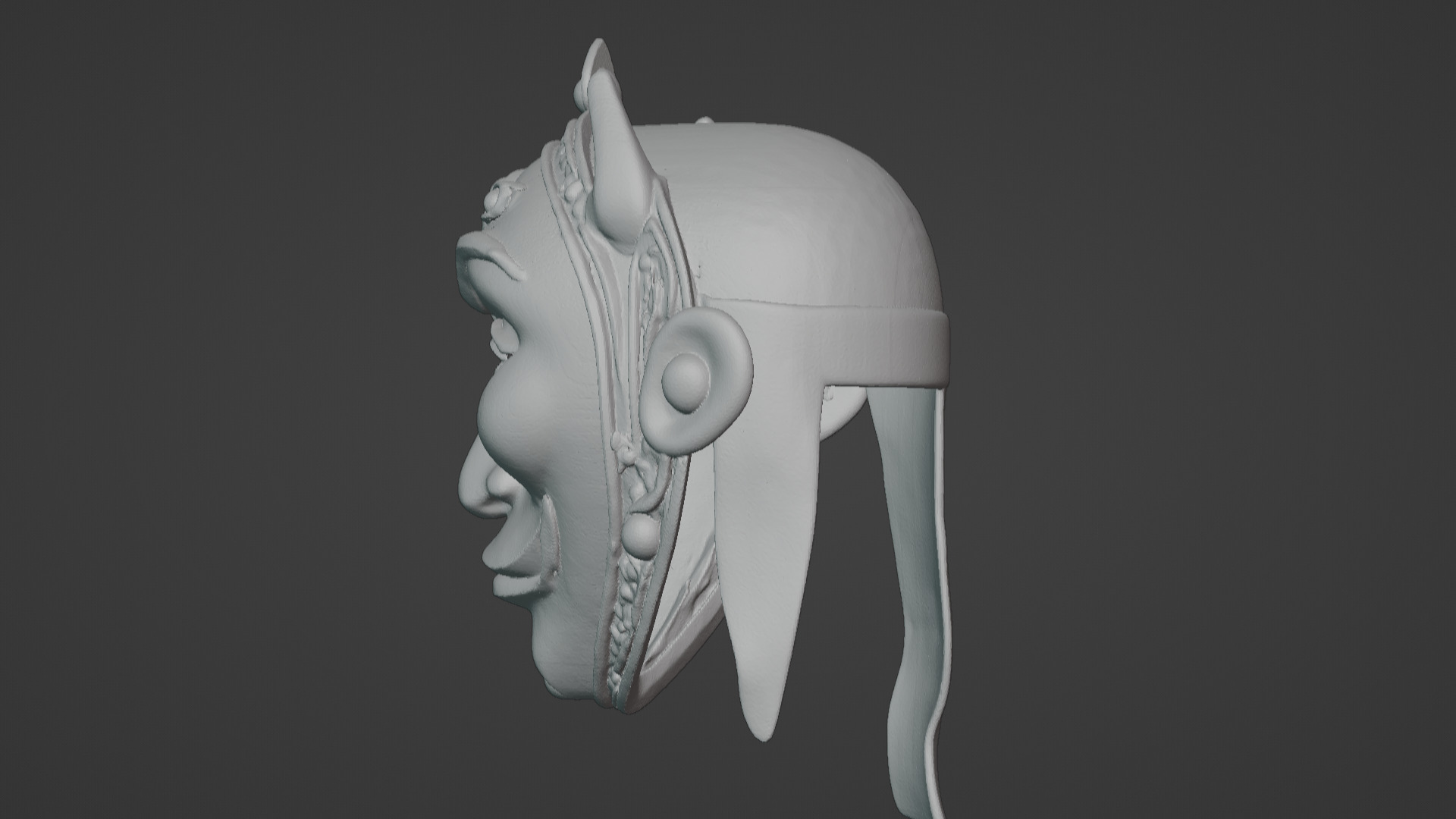 Ronin Spirit - Samurai Warrior Mask  3D Printable Model 3D print model_77