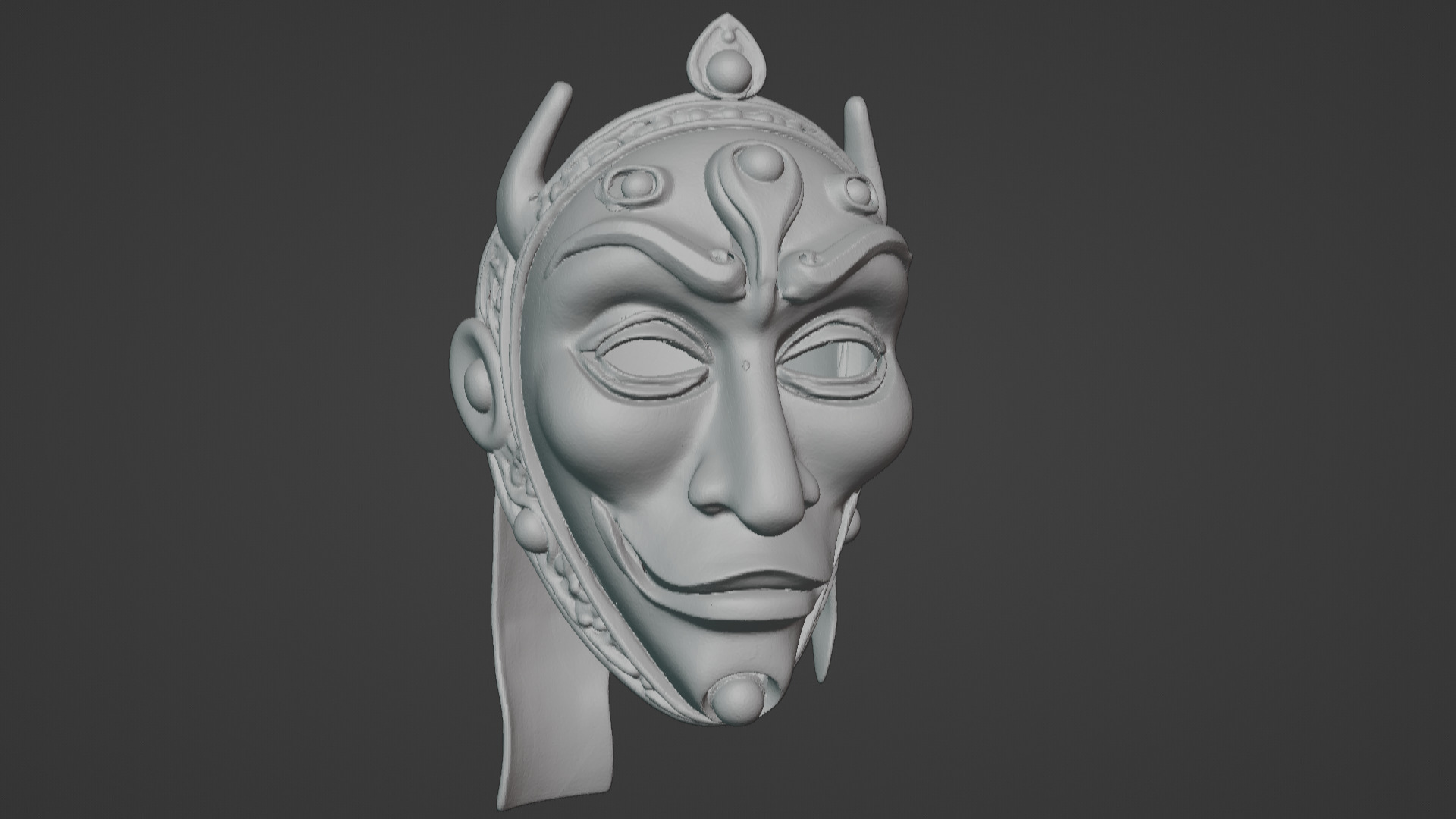 Ronin Spirit - Samurai Warrior Mask  3D Printable Model 3D print model_1