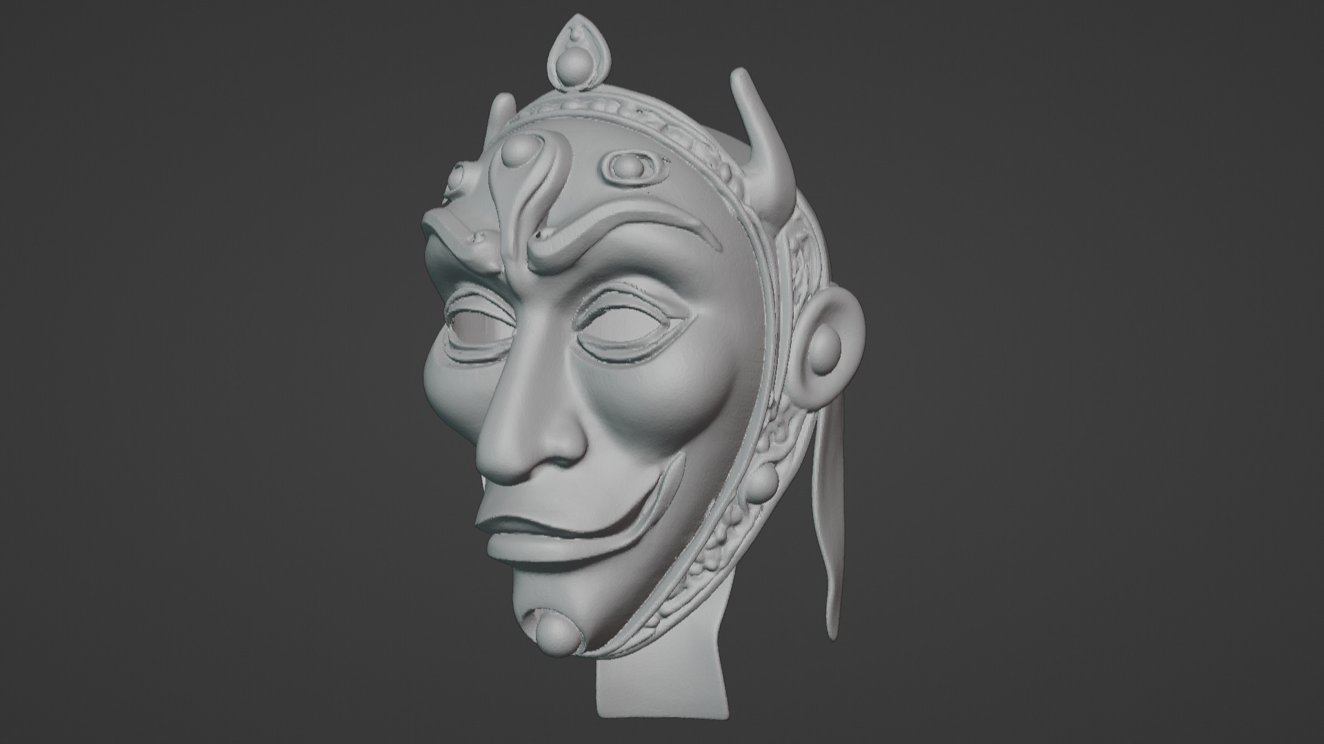 Ronin Spirit - Samurai Warrior Mask  3D Printable Model 3D print model_89