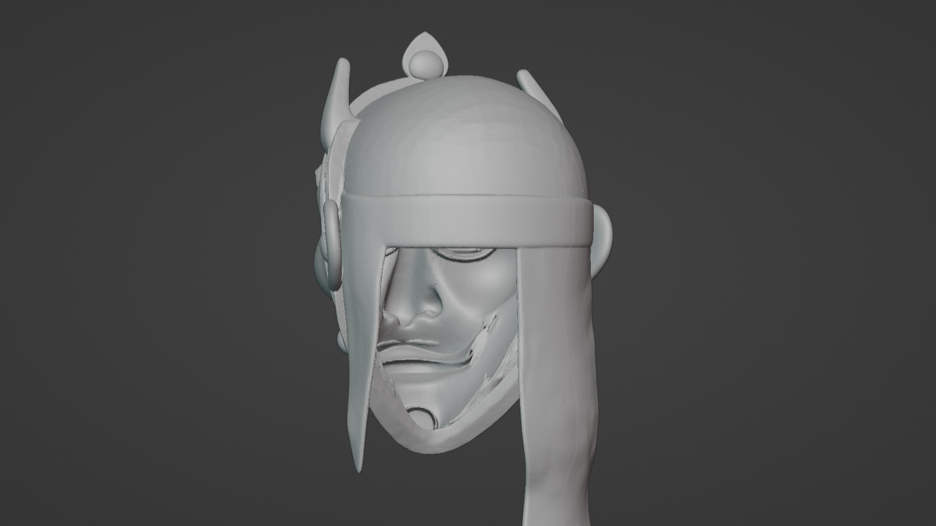 Ronin Spirit - Samurai Warrior Mask  3D Printable Model 3D print model_58