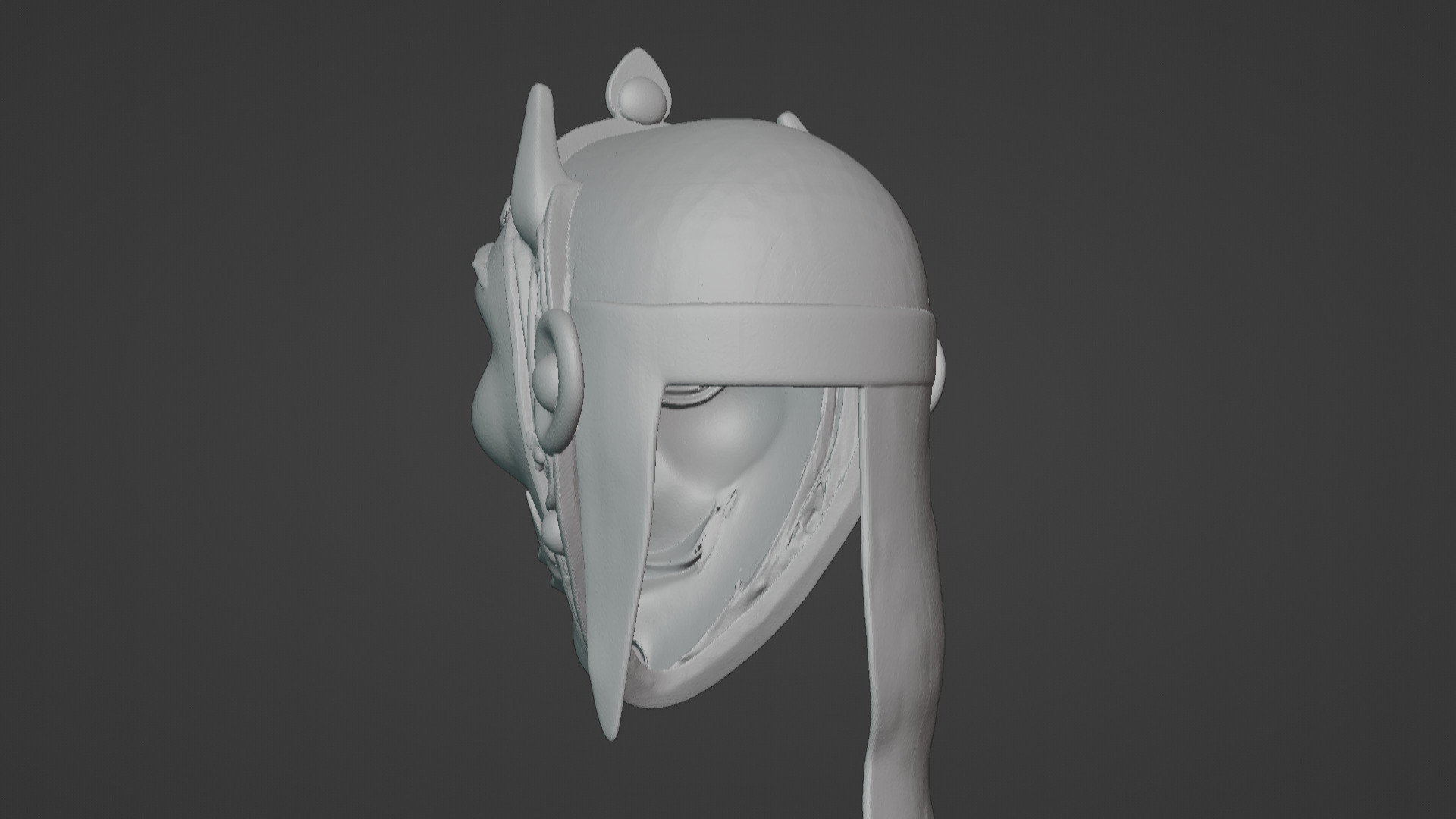 Ronin Spirit - Samurai Warrior Mask  3D Printable Model 3D print model_57