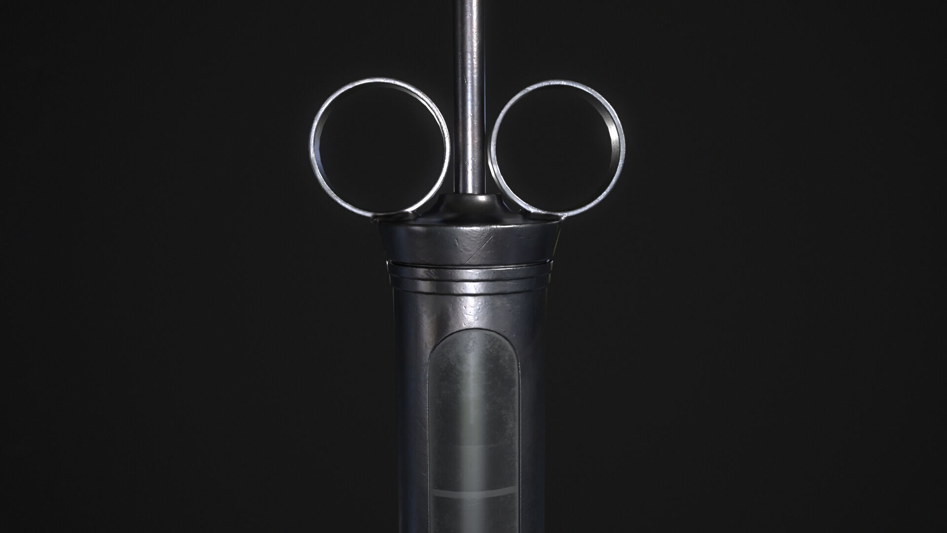Antique syringe Low-poly 3D model_2