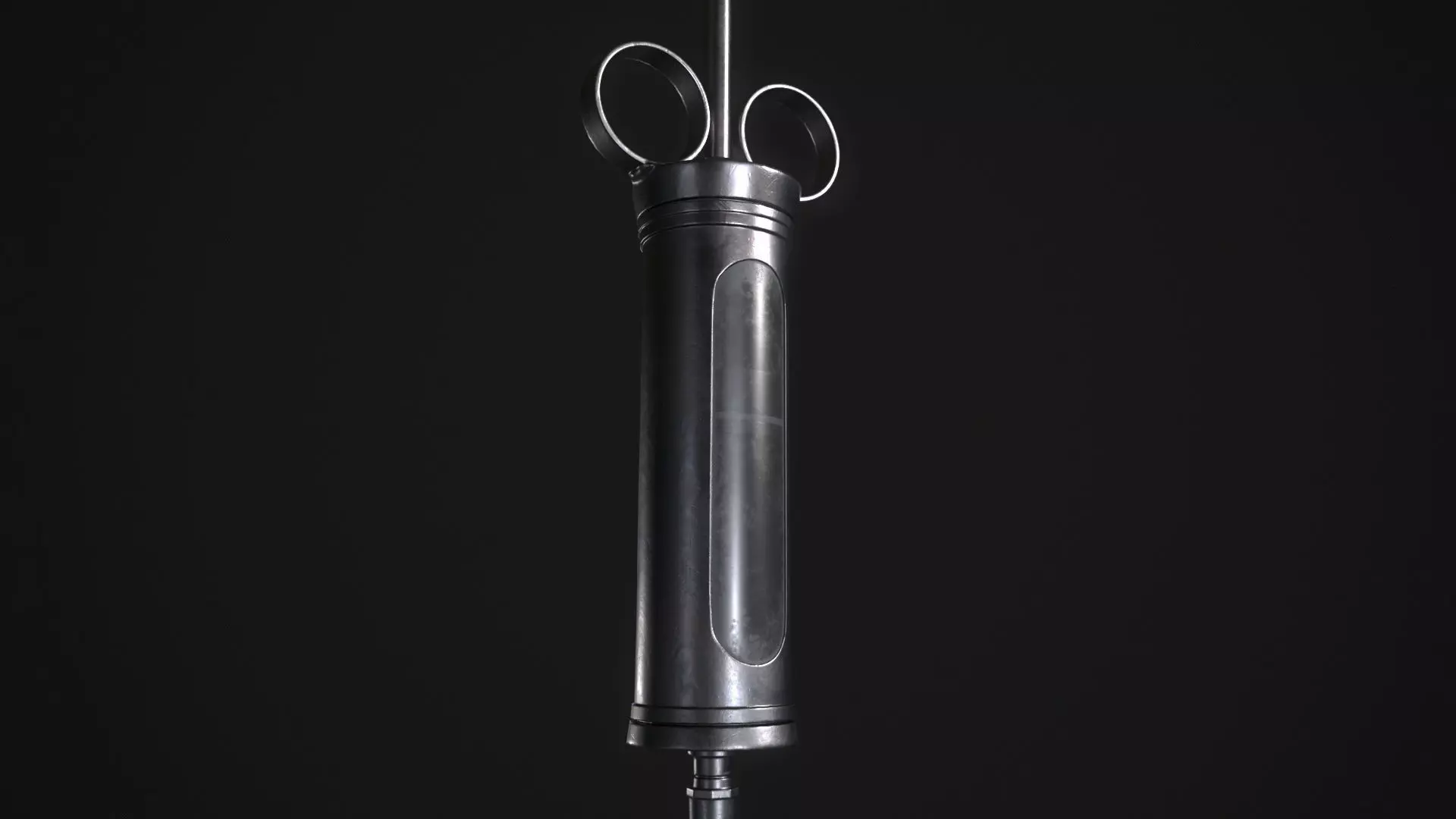 Antique syringe Low-poly 3D model_0