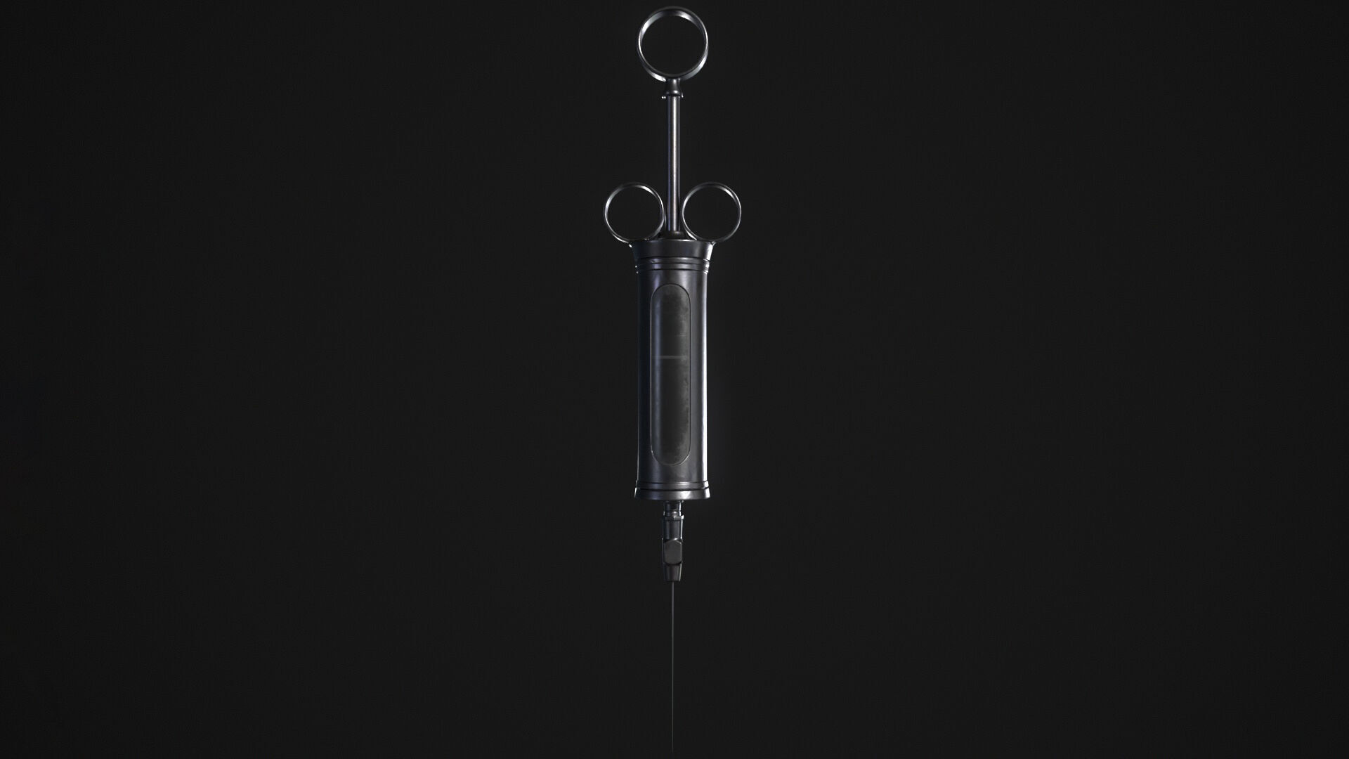Antique syringe Low-poly 3D model_4