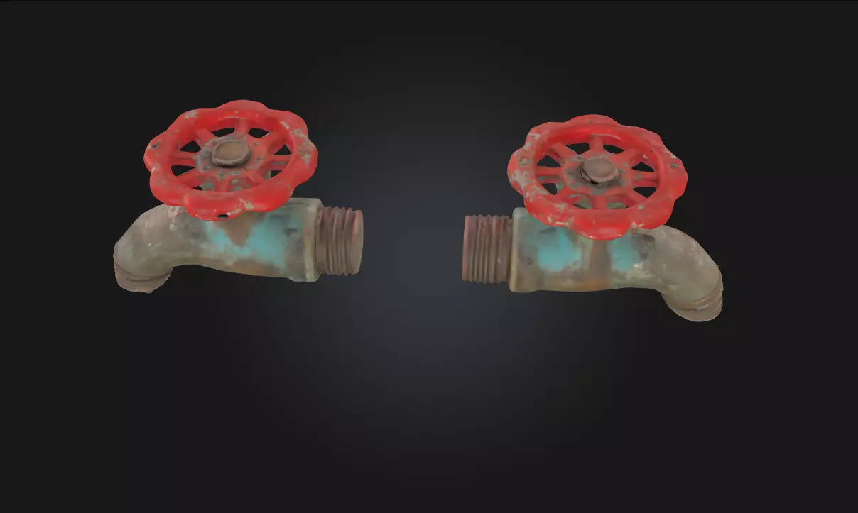 Old and New Valves Industrial Valve Set for Mechanical 3D model_0