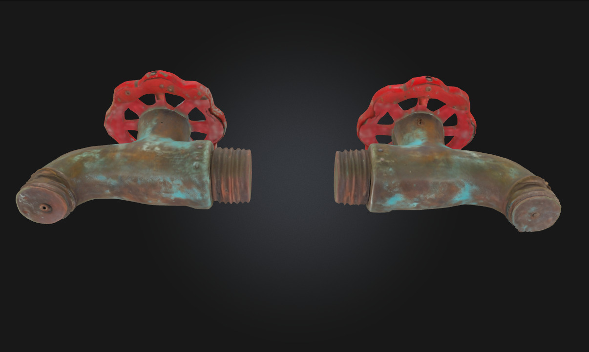 Old and New Valves Industrial Valve Set for Mechanical 3D model_5