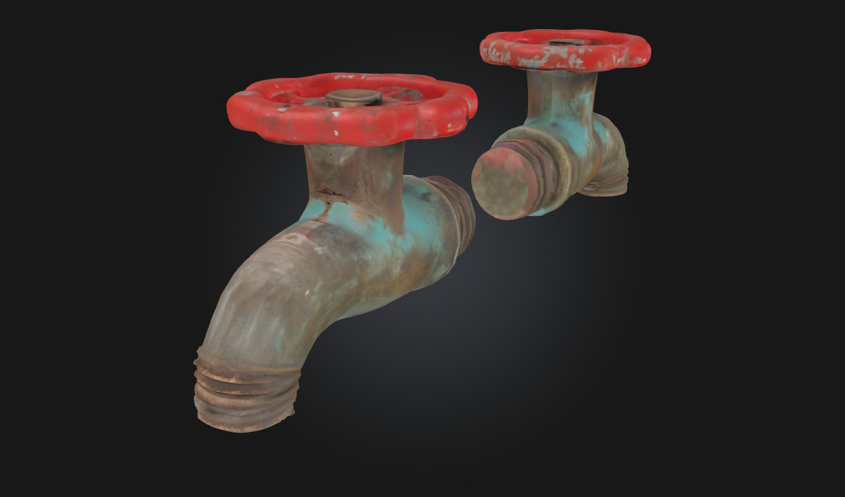 Old and New Valves Industrial Valve Set for Mechanical 3D model_2