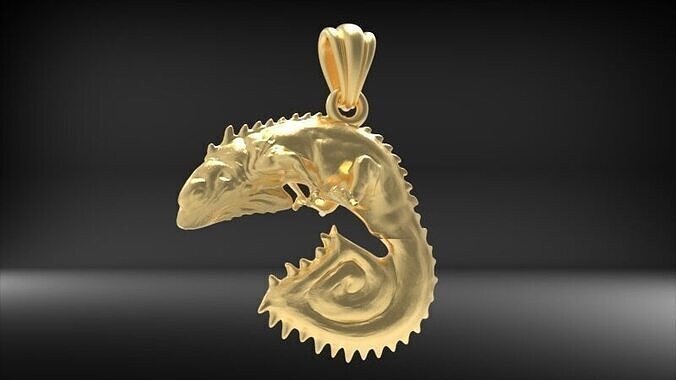 chameleon Iguana Pendant 3D print model