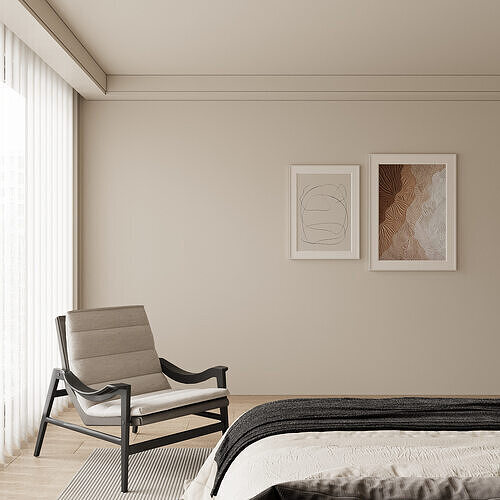 Modern bedroom 3D model 4