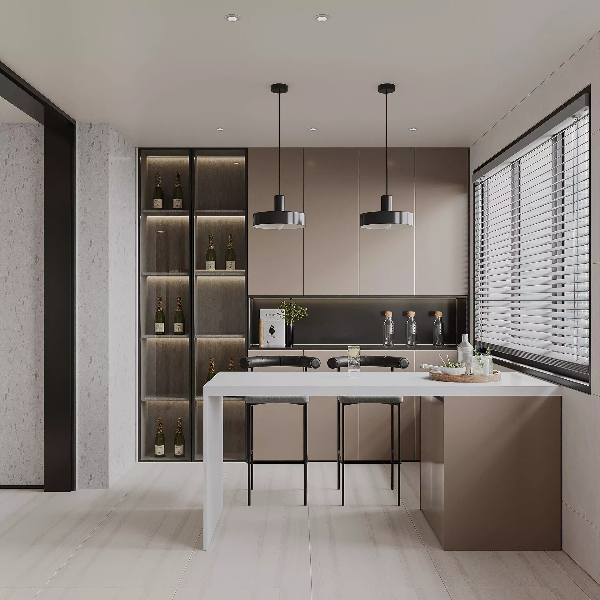 Modern simple restaurant 3D model_0