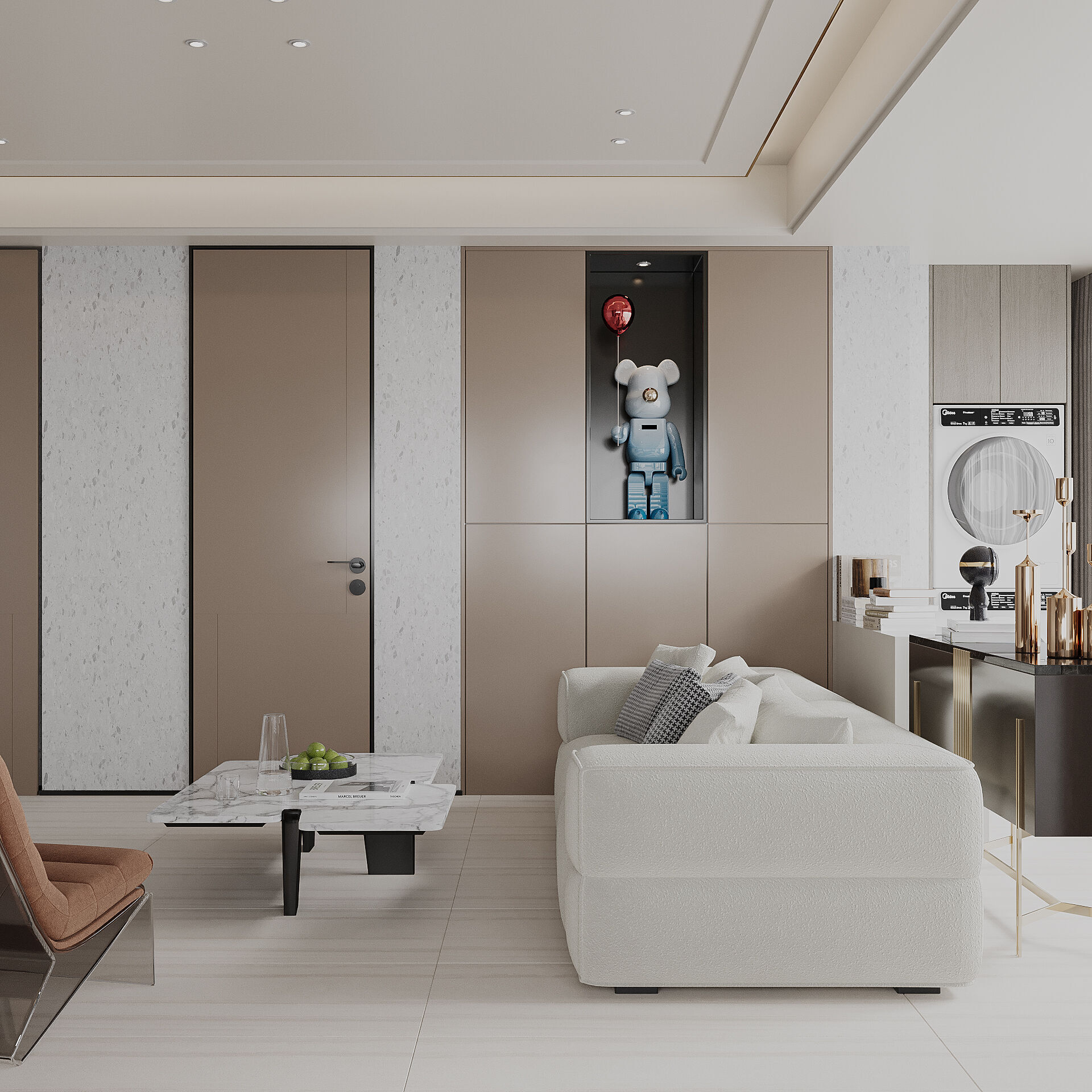 Modern simple restaurant 3D model_3