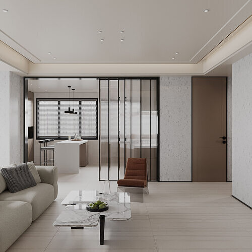 Modern simple  restaurant 3D model 3