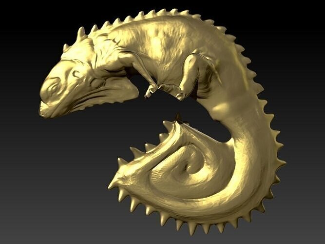 chameleon Iguana Pendant 3D print model