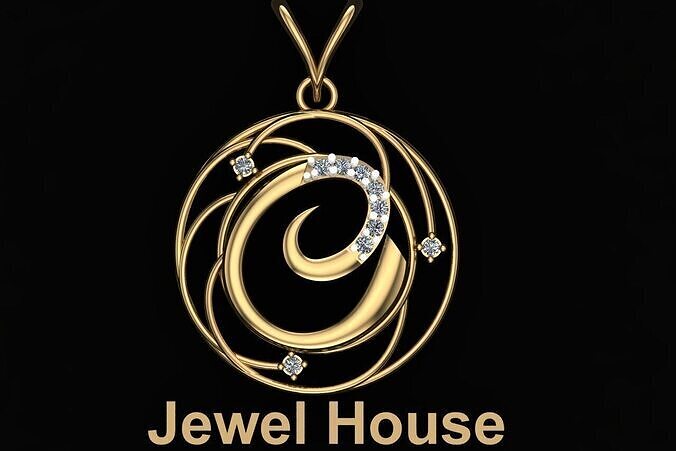C Alphabet letter Word Jewelry  Pendant 3D print model