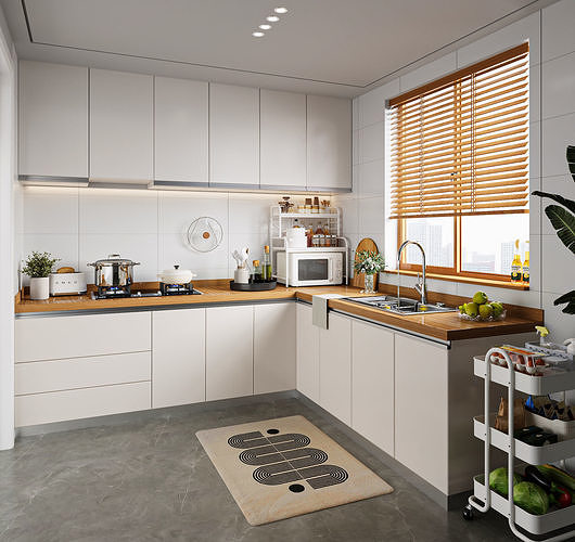 Modern Kitchen Design with Appliances 347 3D model
