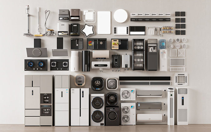 Collection of Modern Household Appliances 338 3D model