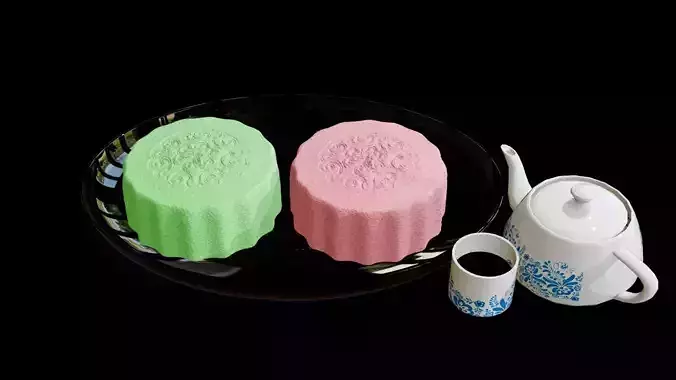 Chinese food sweet special moon cake