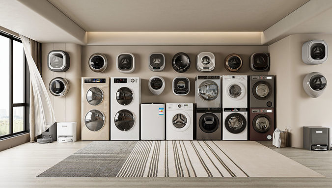 Washing machine collection 336 3D model