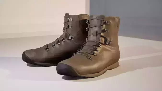 ITURRI Patrol Boots Brown Low-poly 3D model