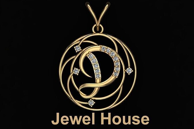 D Alphabet letter Word Pendant 3D print model