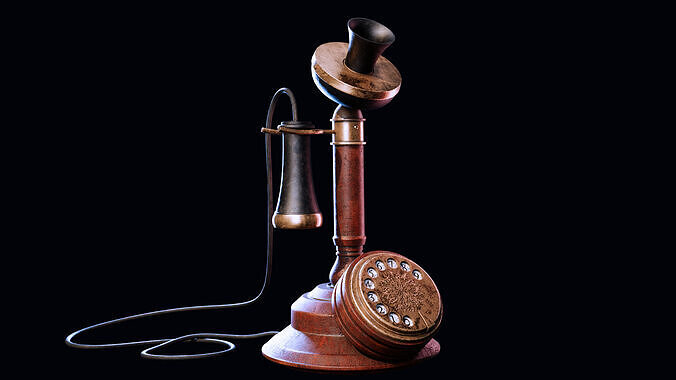 Vintage Candlestick Telephone  High-Quality 3D Model 3D model