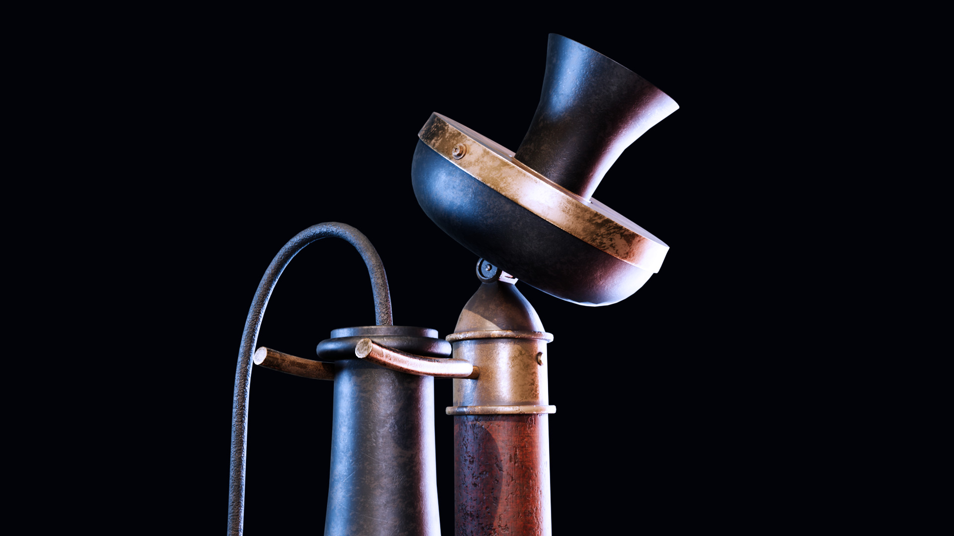 Vintage Candlestick Telephone  High-Quality 3D Model 3D model_6