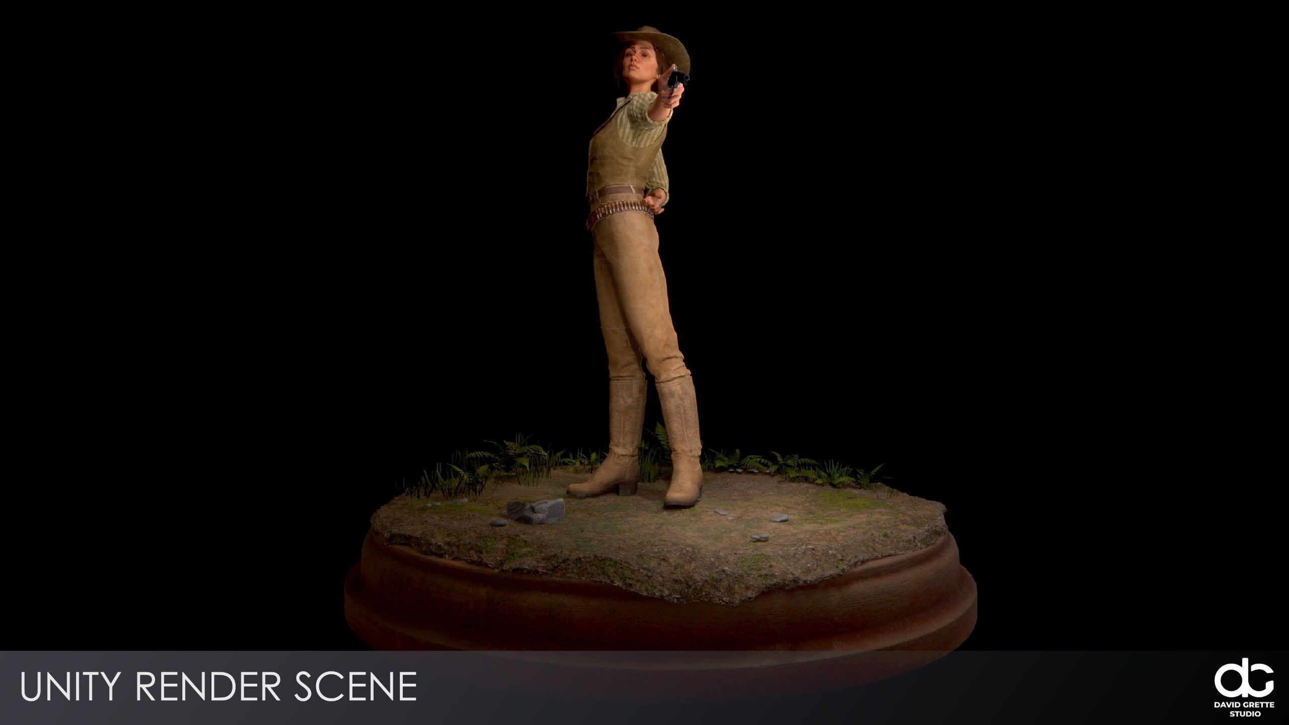 Western Character Mary - Survival Shooter Cowboy Cowgirl Woman Low-poly 3D model_28