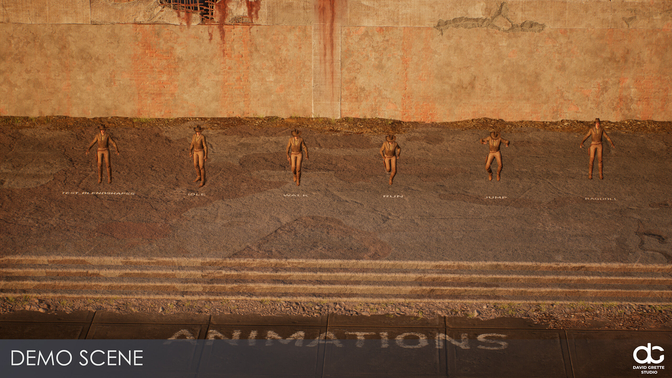 Western Character Mary - Survival Shooter Cowboy Cowgirl Woman Low-poly 3D model_21