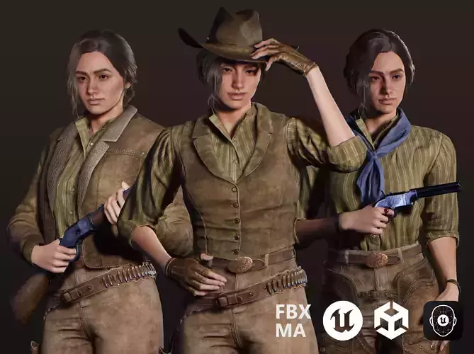 Western Character Mary - Survival Shooter Cowboy Cowgirl Woman