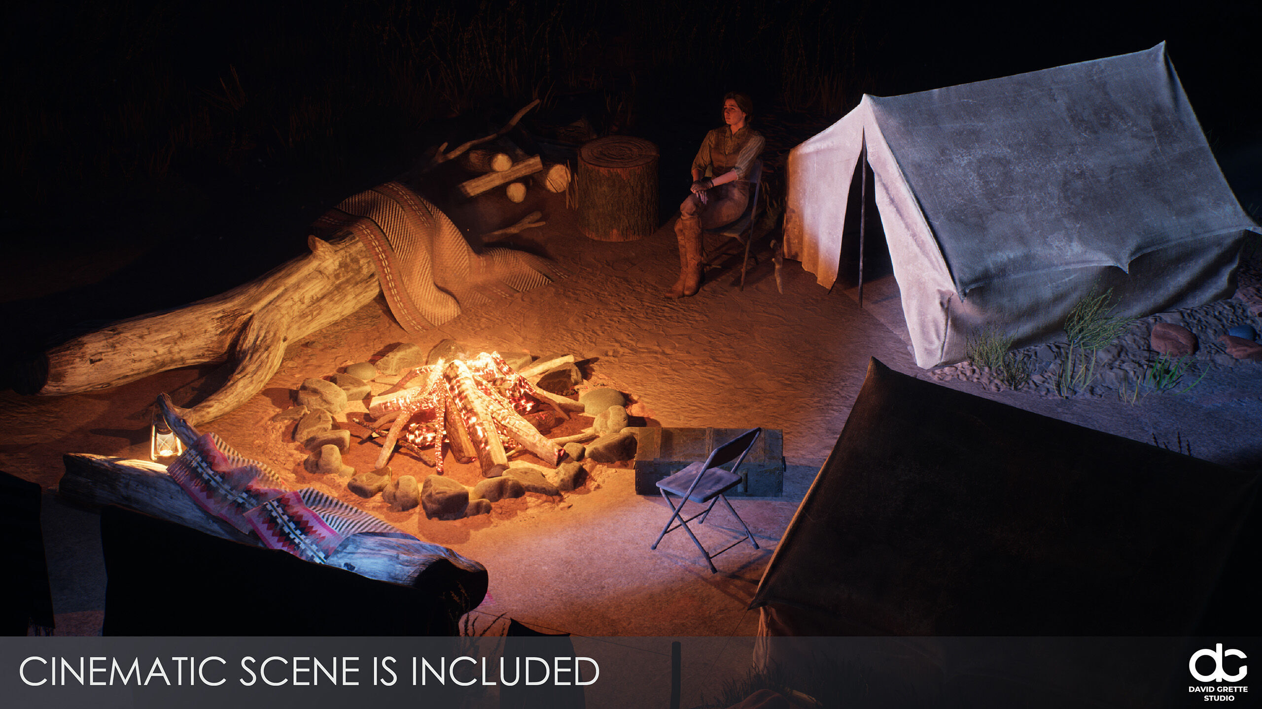 Western Character Mary - Survival Shooter Cowboy Cowgirl Woman Low-poly 3D model_7