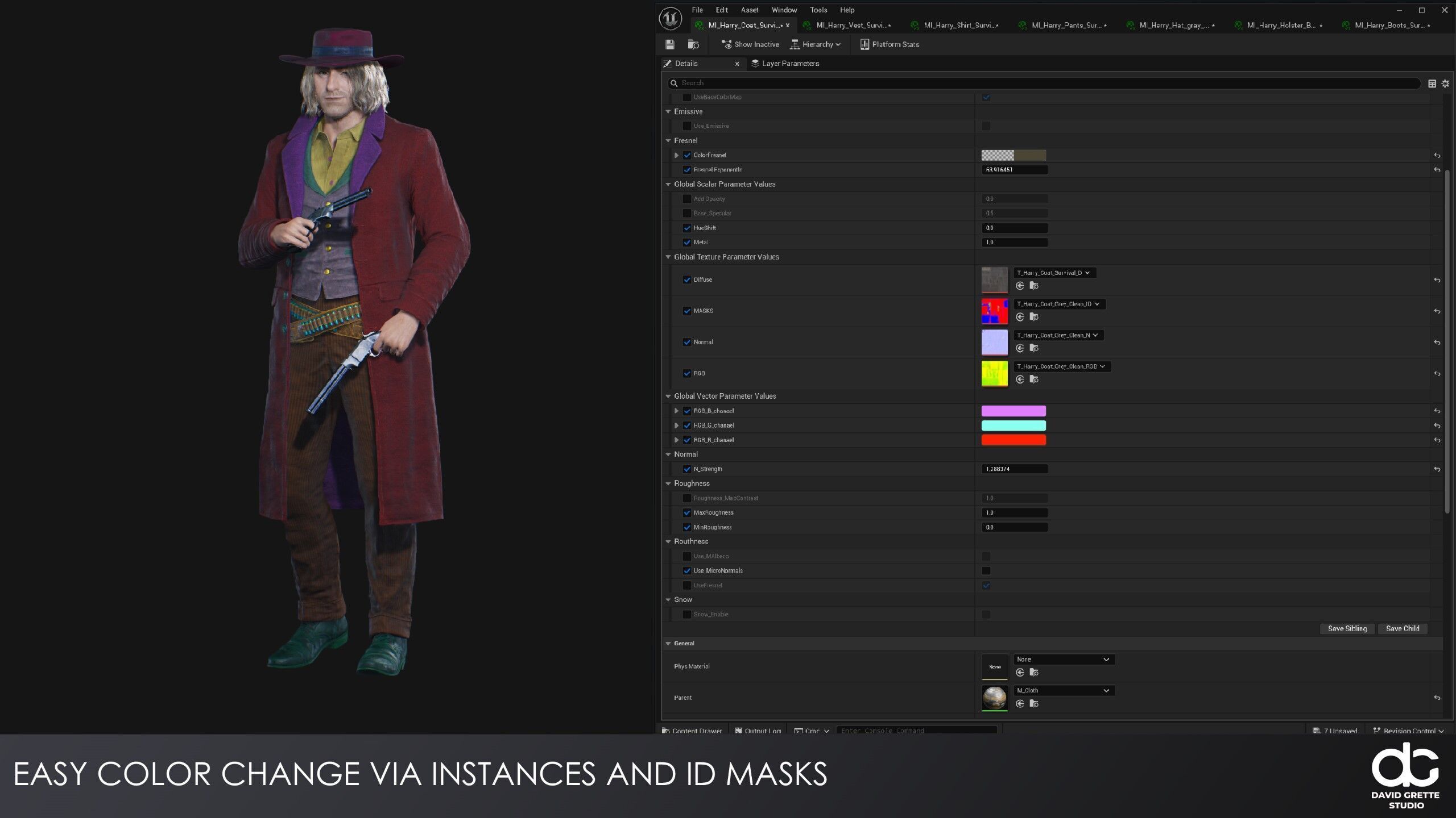 Western Character Mary - Survival Shooter Cowboy Cowgirl Woman Low-poly 3D model_16