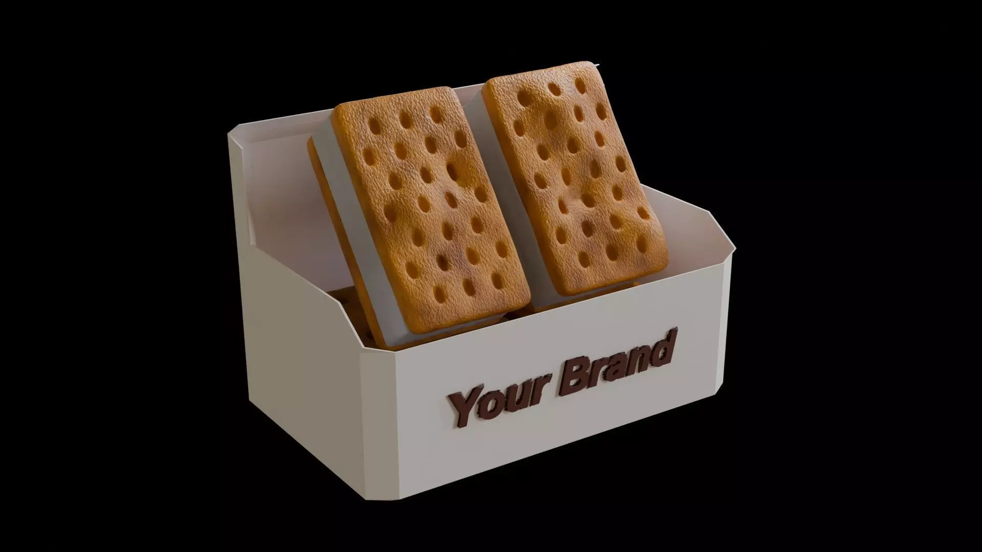 Food crispy cookie sandwich 3D model