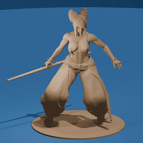 Double-Bladed Energy Sword Woman 3D print model
