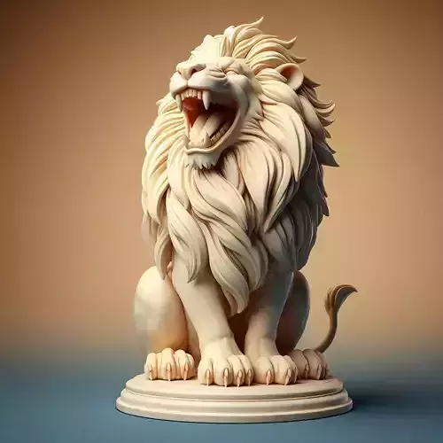 853 Laughing Lion with Majestic Mane  Full Color pug