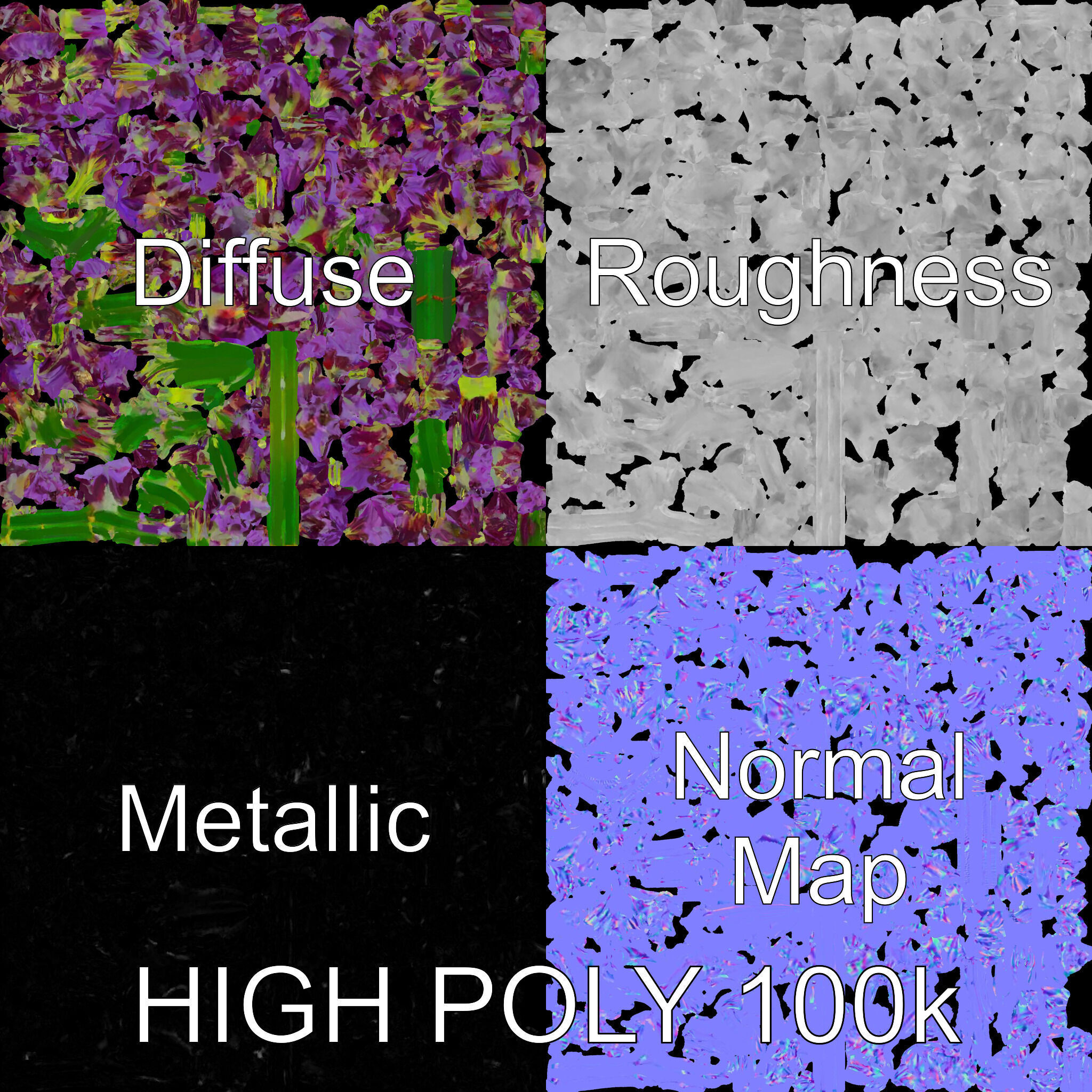 Lavender Flower Model Pack for Realistic Rendering Low-poly 3D model_4