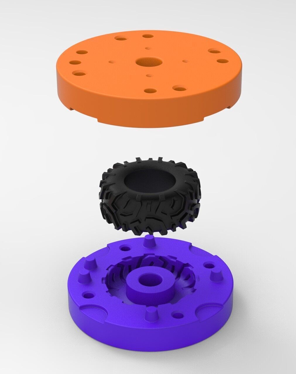 Mold for Tractor tire 44 Scale 3D print model_8