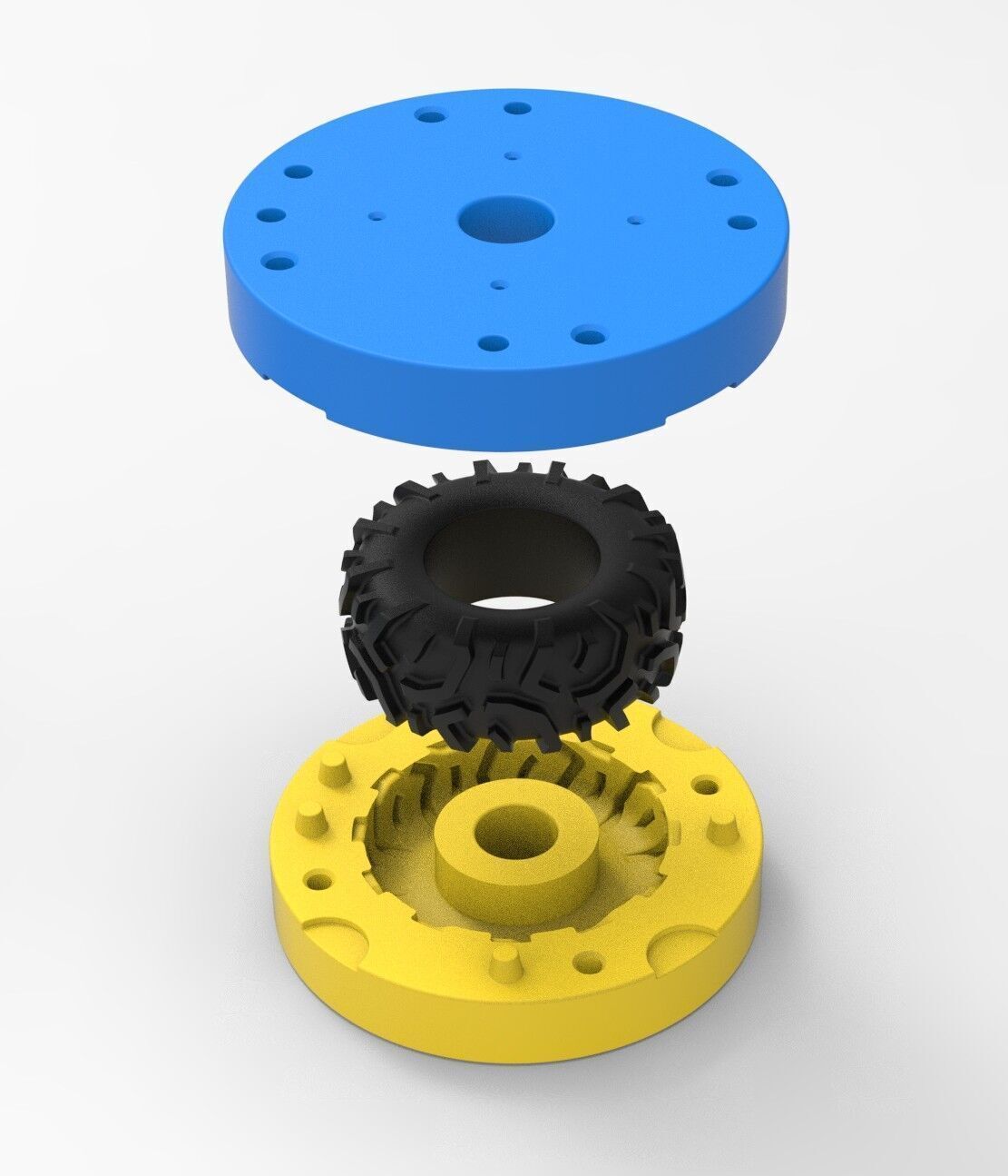 Mold for Tractor tire 44 Scale 3D print model_1