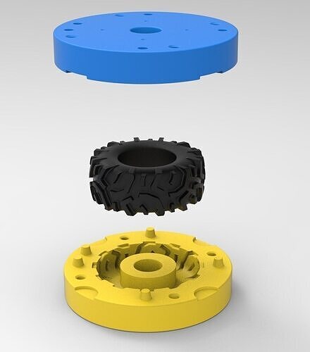 Mold for Tractor tire 44 Scale 3D print model
