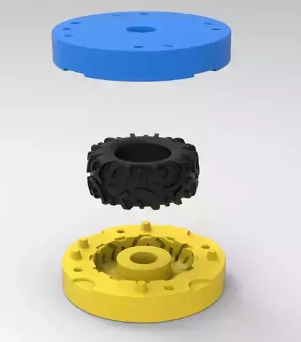 Mold for Tractor tire 44 Scale 3D print model