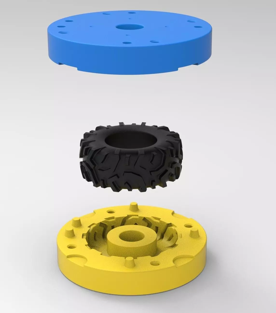 Mold for Tractor tire 44 Scale 3D print model_0