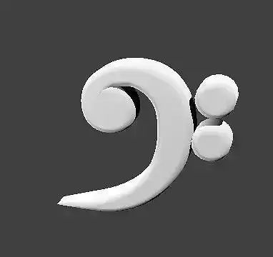 Bass Clef Free 3D model