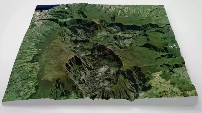 Volcano Piton des Neiges France 3D model
