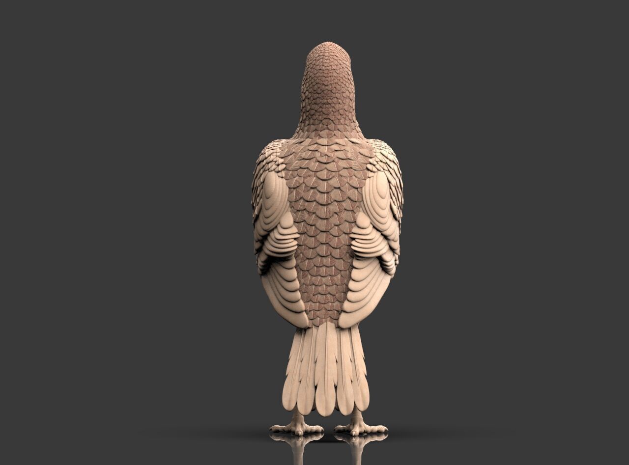 Bird Sculpture 3D print model_10