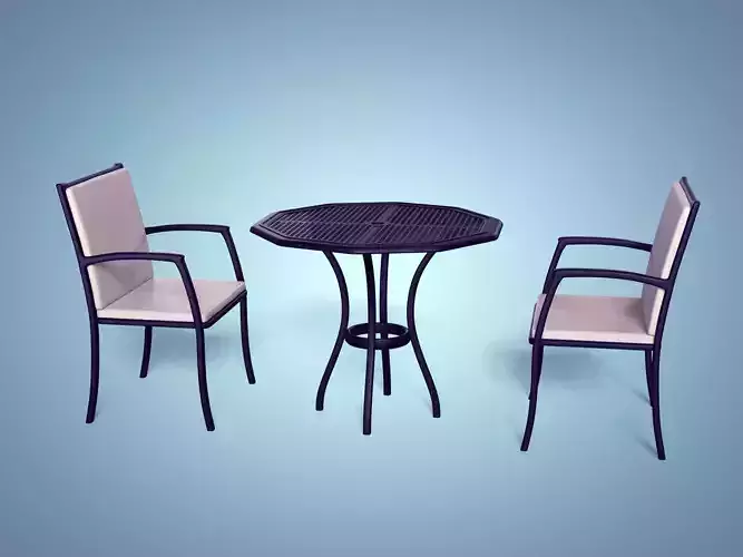 Patio - Outdoor Table - Chair 3D model