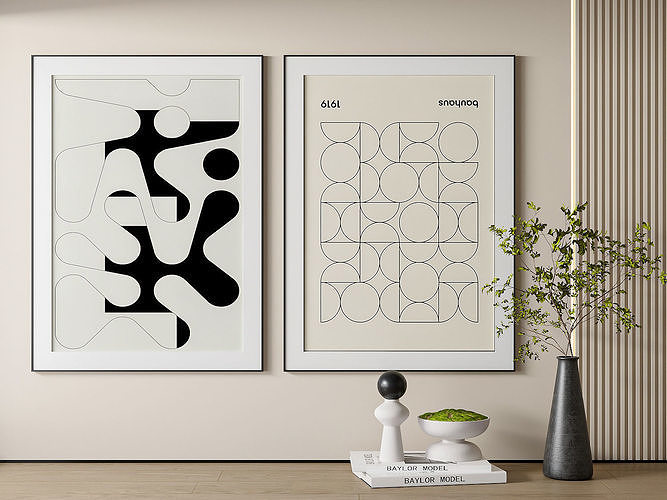 Modern Minimalist Wall Art Decor 147 3D model