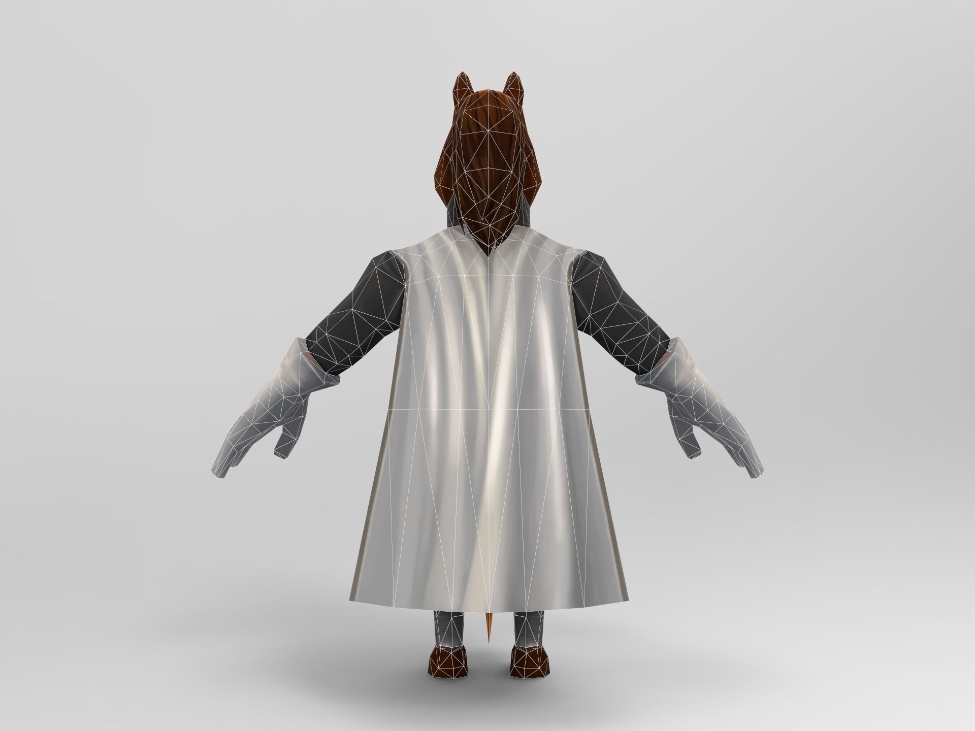 Knight Character Horse Low-poly 3D model_13